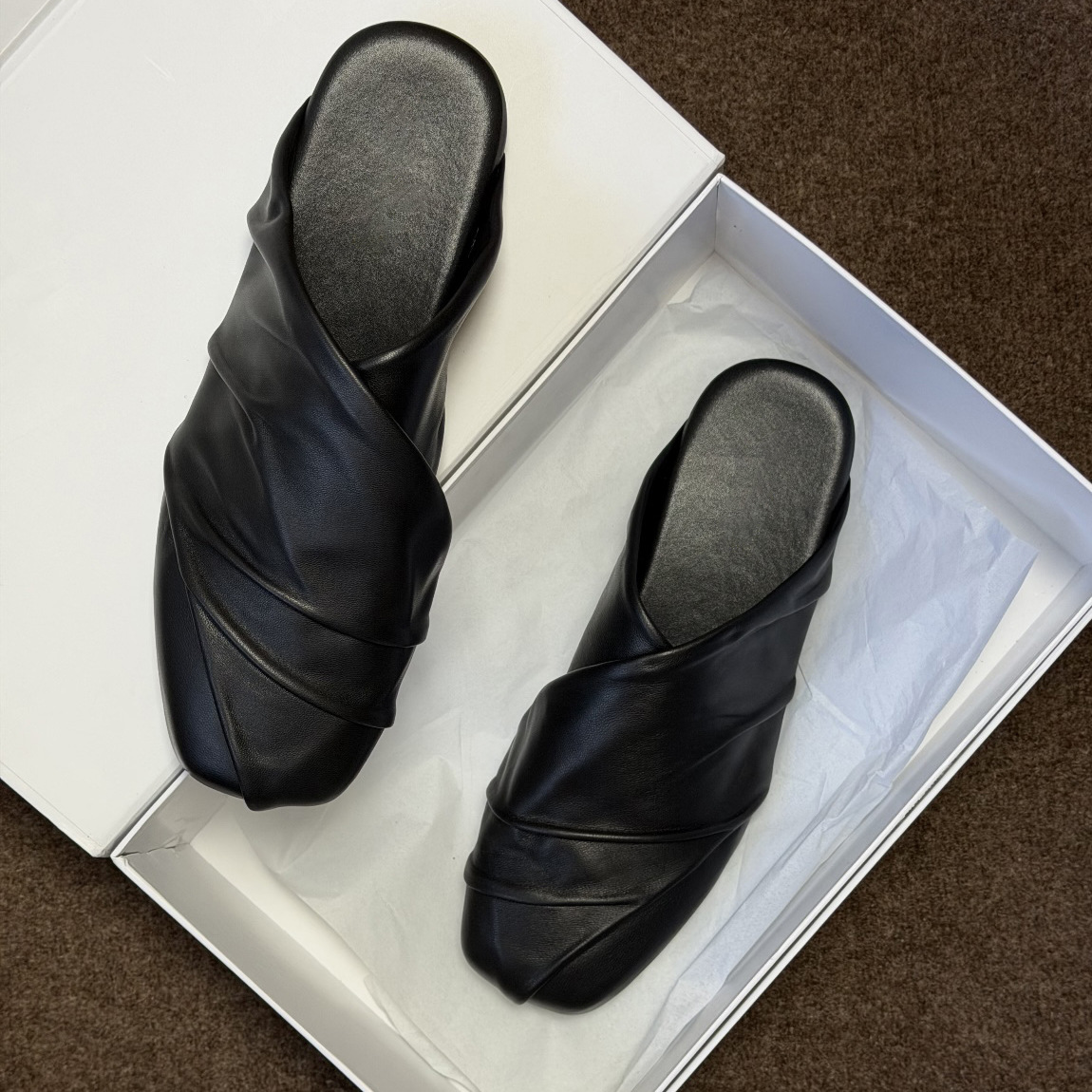 Black Vintage Leather Shoes Si - Mule Slip On review and price