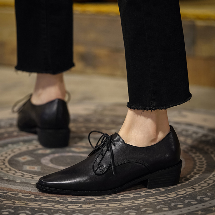 LIHUAMAO Cow Leather Women Sho - Oxford Lace Up Women review and price